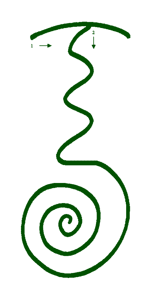 Simbolo del undicesimo Livello Metodo Avanzato Karuna Reiki: Nin Giz Zida