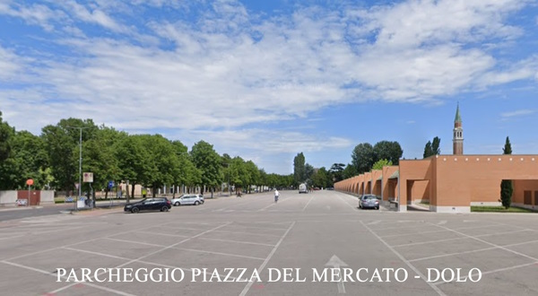 Dove può parcheggiare chi frequenta corsi e seminari Reiki nel Veneto a Dolo, in provincia di Venezia. Parcheggio zona Piazza del mercato di Dolo.